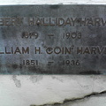 Nameplate on tomb