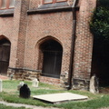 Graves next to the church