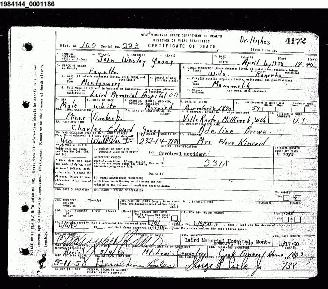 John Wesley Young - Death Certificate.gif
